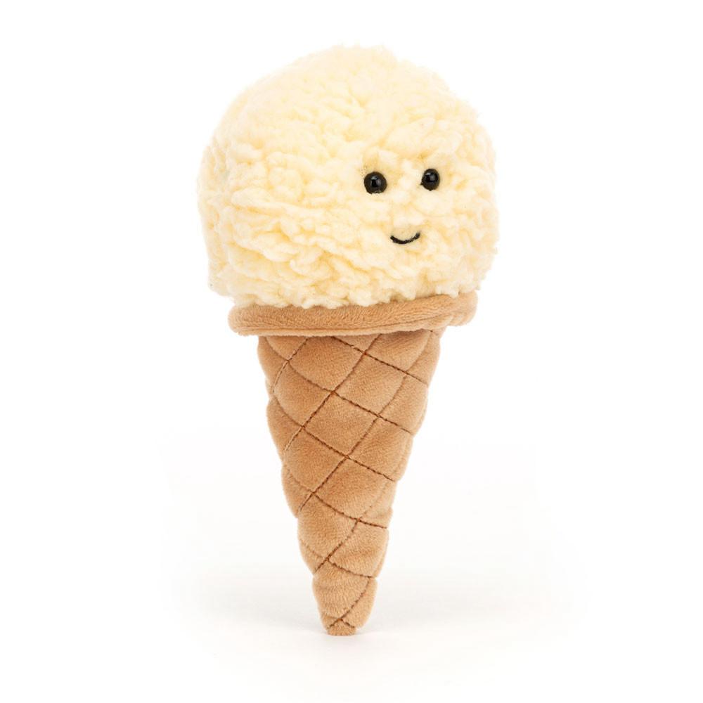 Jellycat Irresistible Ice Cream Vanilla 17cm x 8cm x 7cm Amuseables Weiß | Deutschland  580-KGEZJC