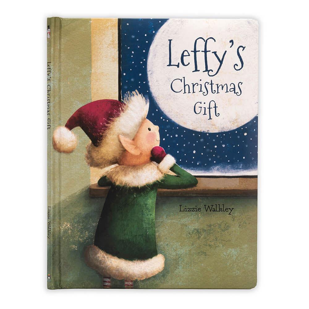 Jellycat Leffy's Christmas Gift Book and Leffy Elf Medium Discover Grün | Deutschland  305-OUARKC