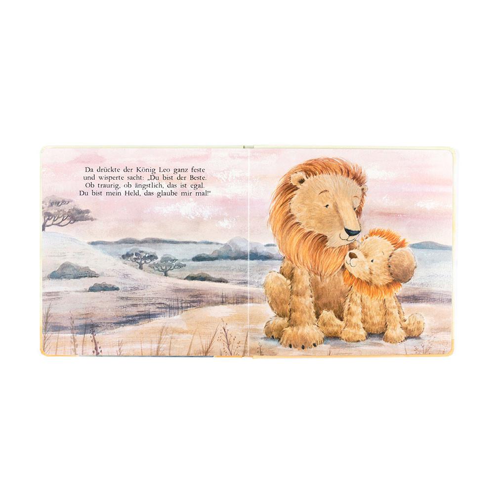 Jellycat Leo, Der Mutige Löwe Buch 23cm x 23cm x 2cm Baby & Books Gelb | Deutschland  728-HPMBNF