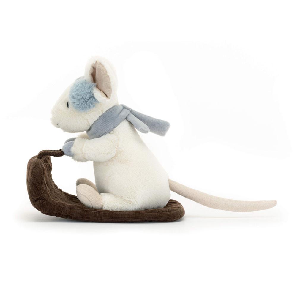 Jellycat Merry Mouse Sleighing 18cm x 11cm x 17cm Animals Weiß | Deutschland  173-BSNROM