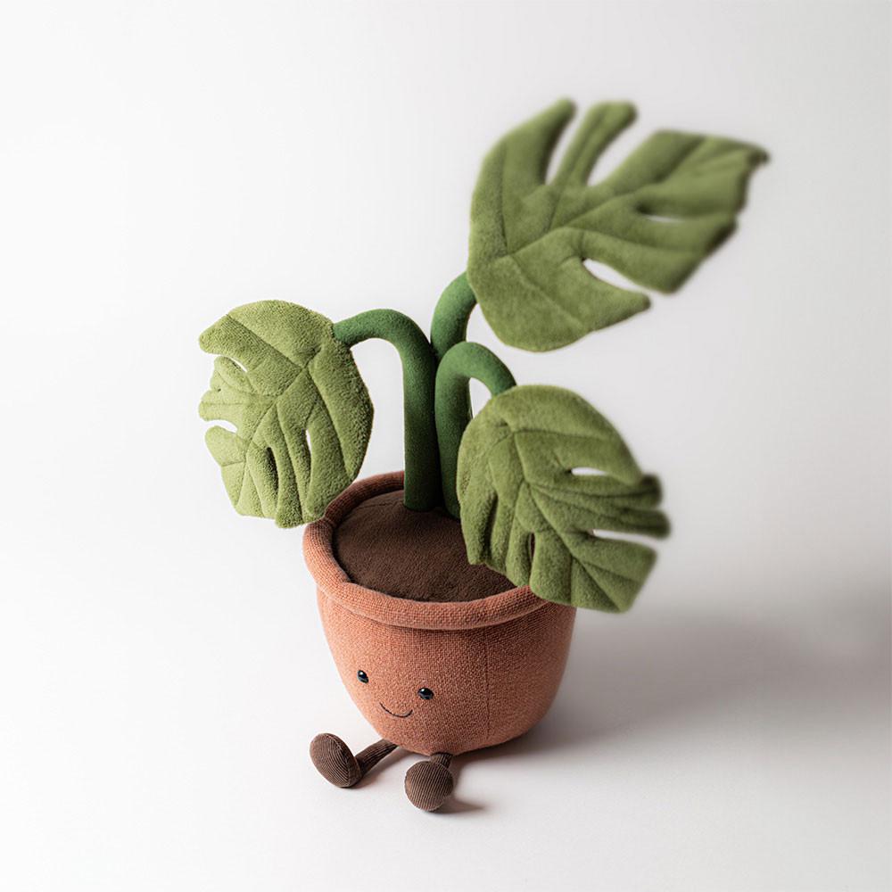 Jellycat Monstera Plant 43cm x 15cm x 14cm Amuseables Grün | Deutschland  064-DQFVZO