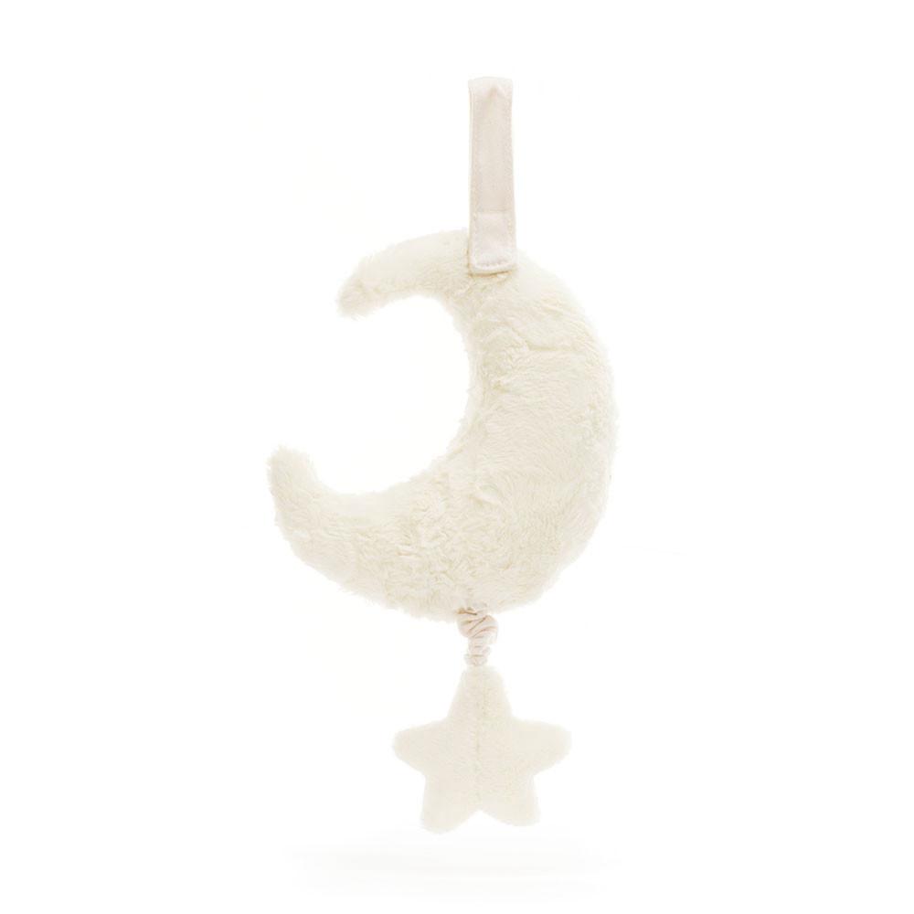 Jellycat Moon Musical Pull 28cm x 15cm x 6cm Amuseables Weiß | Deutschland  753-VYXGKB
