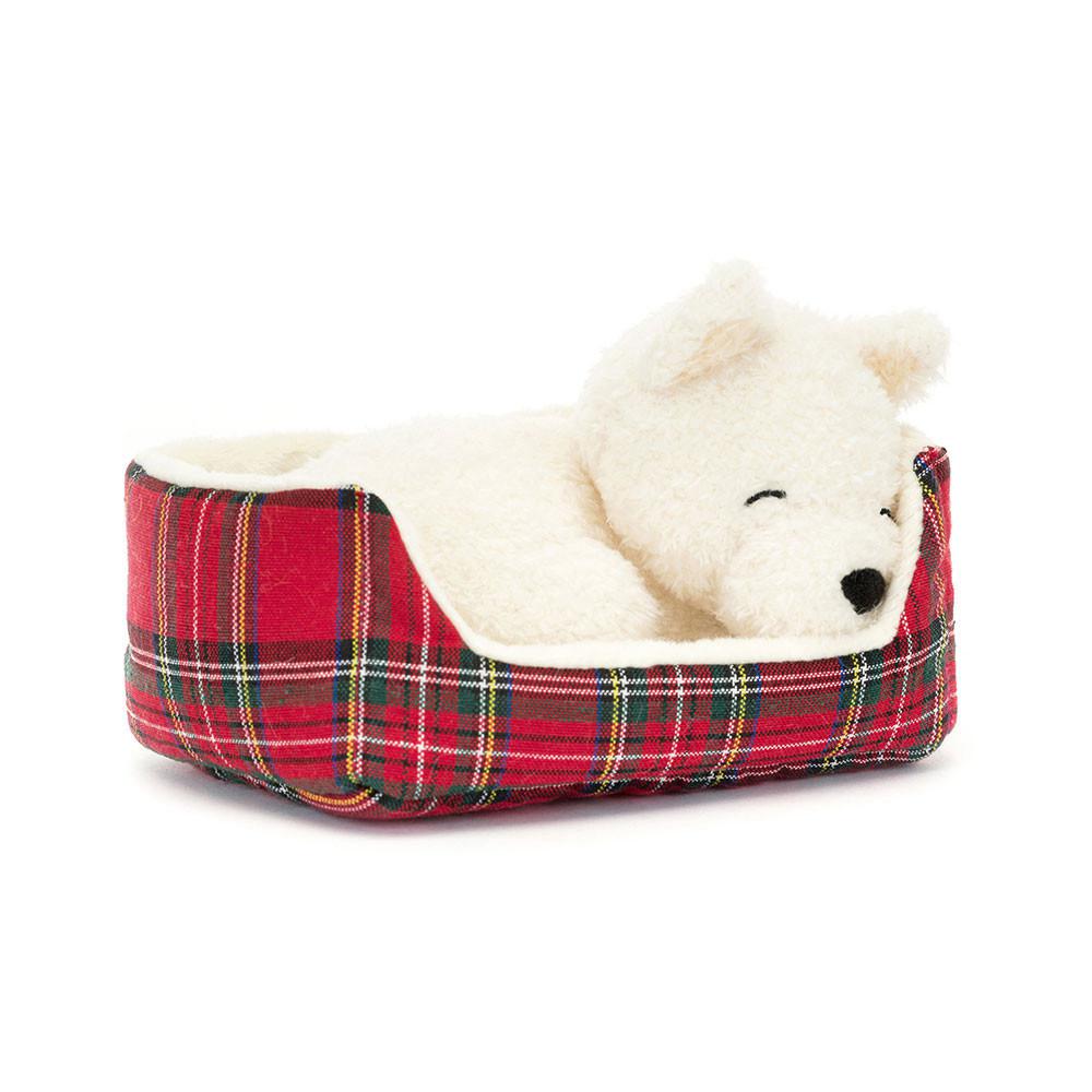Jellycat Napping Nipper Westie 10cm x 15cm x 12cm Animals Weiß | Deutschland  860-HQXNPK