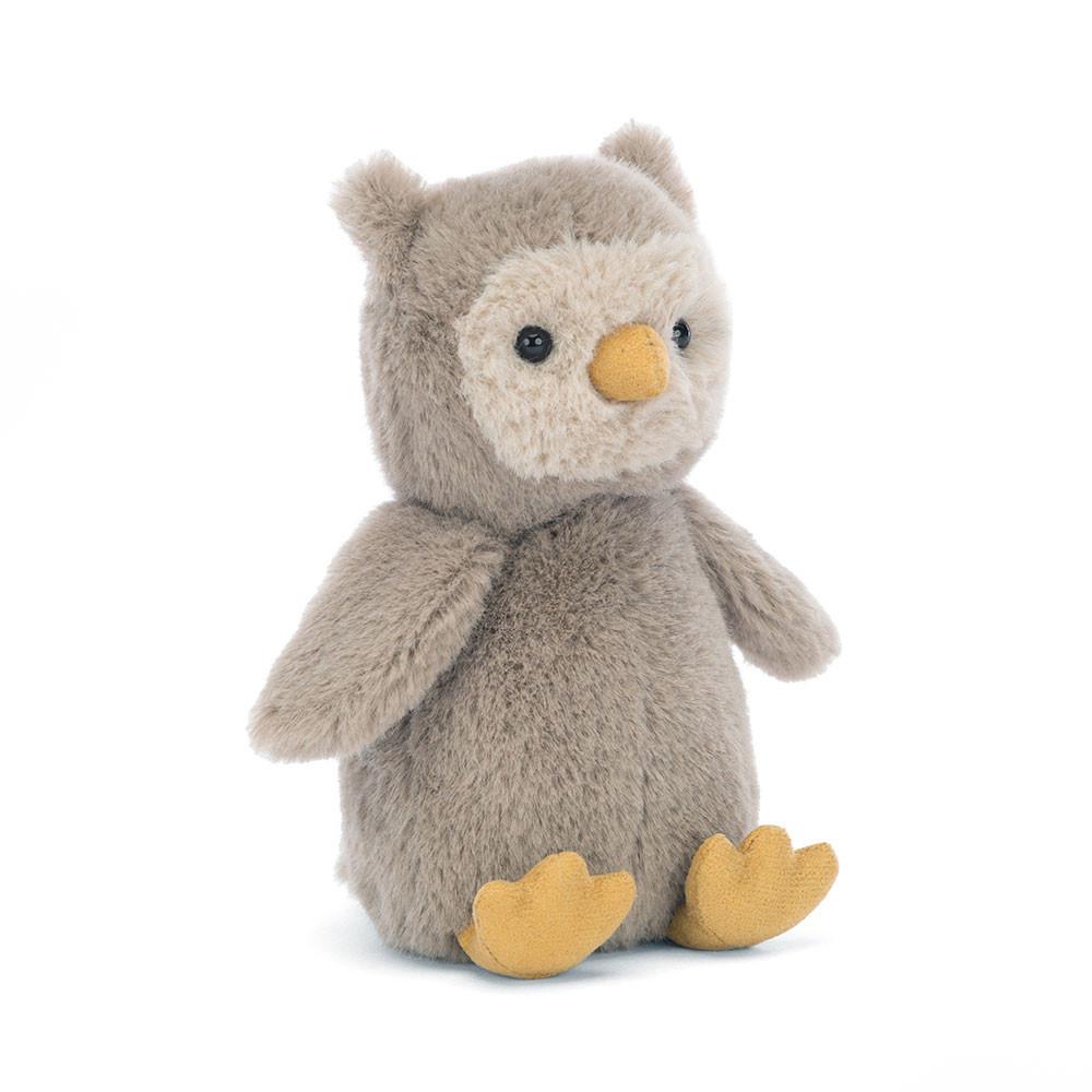 Jellycat Nippit Owl 14cm x 7cm x 6cm Animals Grau | Deutschland  716-AFPNOE