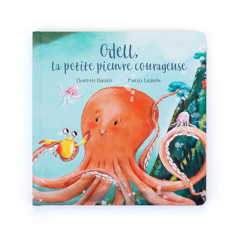Jellycat Odell, La Petite Pieuvre Courageuse Livre 23cm x 23cm x 2cm Baby & Books Orange | Deutschland  468-XYQNRE