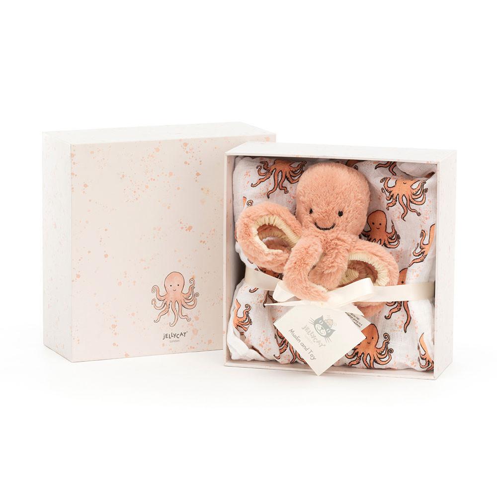 Jellycat Odell Octopus Gift Set 18cm x 18cm x 8cm Baby & Books Orange | Deutschland  287-ILWJBK