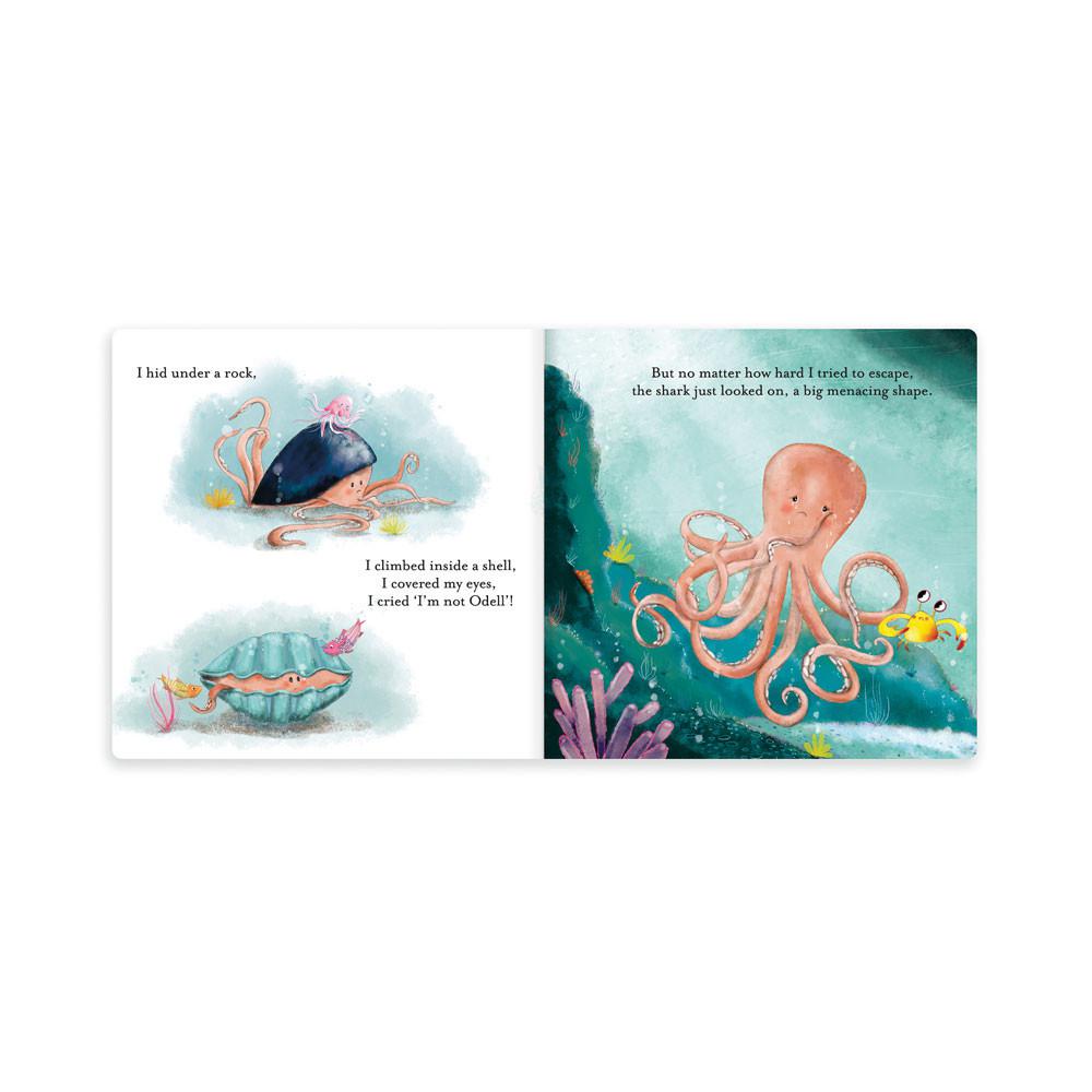 Jellycat Odell, The Fearless Octopus Book 23cm x 23cm x 2cm Baby & Books Orange | Deutschland  198-YDFIJM