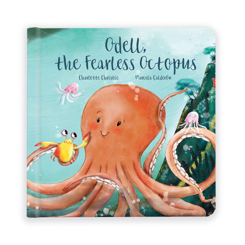 Jellycat Odell, The Fearless Octopus Book 23cm x 23cm x 2cm Baby & Books Orange | Deutschland  198-YDFIJM