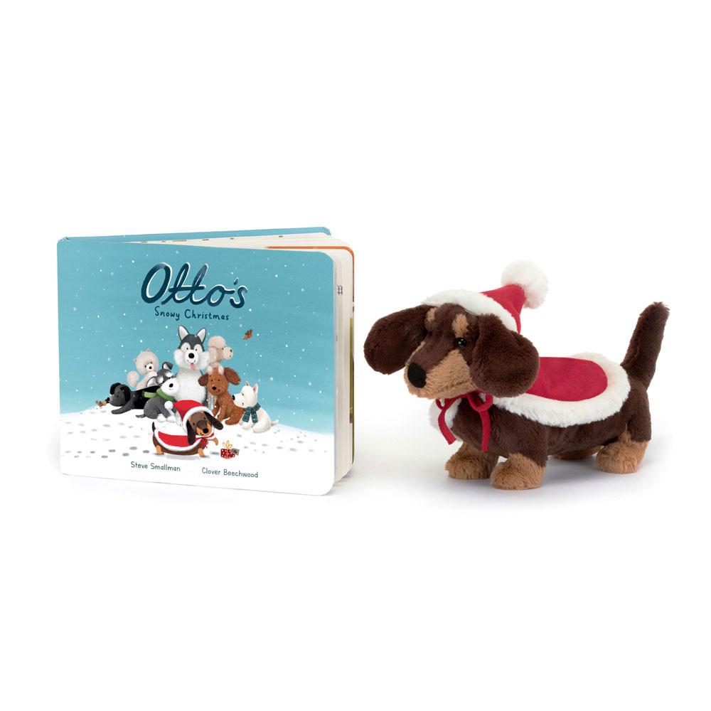 Jellycat Otto\'s Snowy Christmas Book and Winter Warmer Otto Sausage Dog Discover Braun | Deutschland  870-YHSFCQ