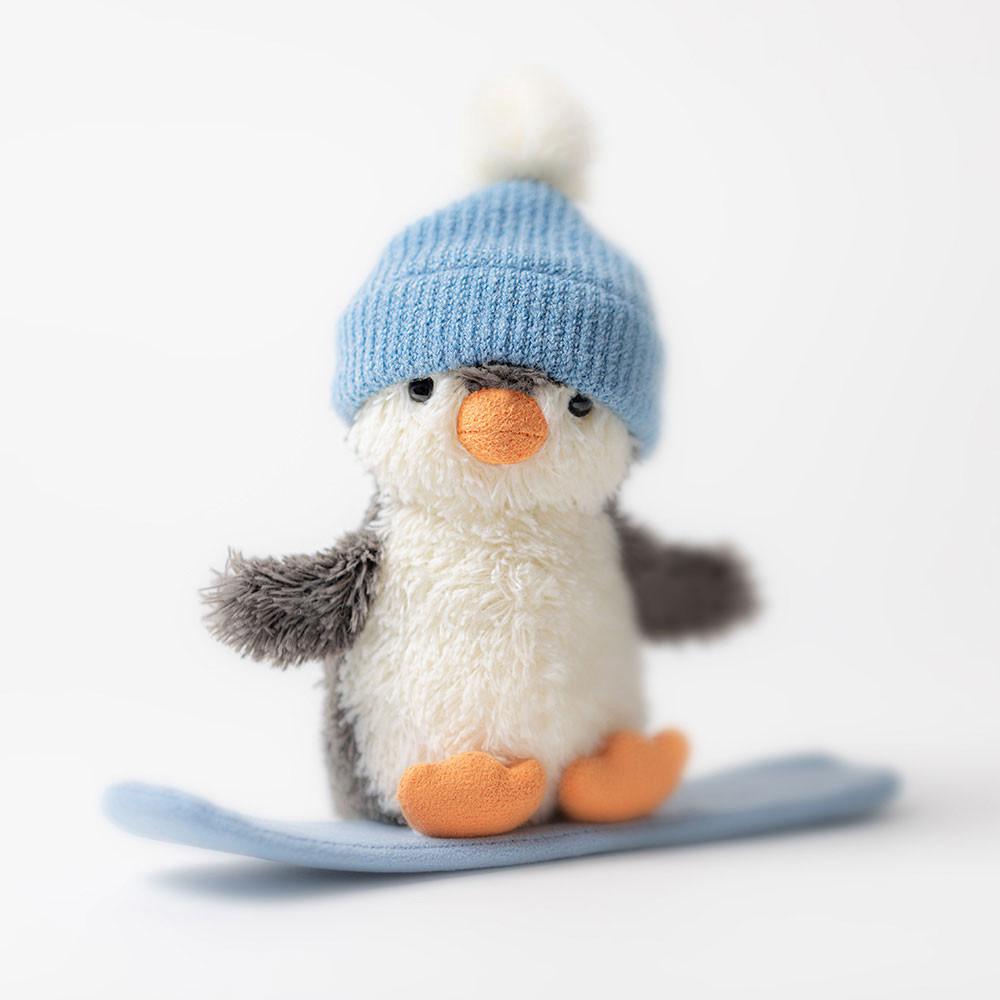 Jellycat Peanut Penguin Snowboarding 12cm x 18cm x 4cm Animals Schwarz | Deutschland  460-NZGTMF