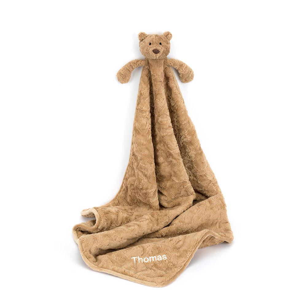 Jellycat Personalised Bartholomew Bear Blankie 56cm x 70cm x 9cm Baby & Books Braun | Deutschland  972-LMTVZK
