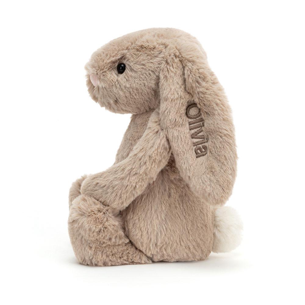 Jellycat Personalised Bashful Bunny Medium 31cm x 12cm x 9cm Baby & Books Beige | Deutschland  924-JUDVMI