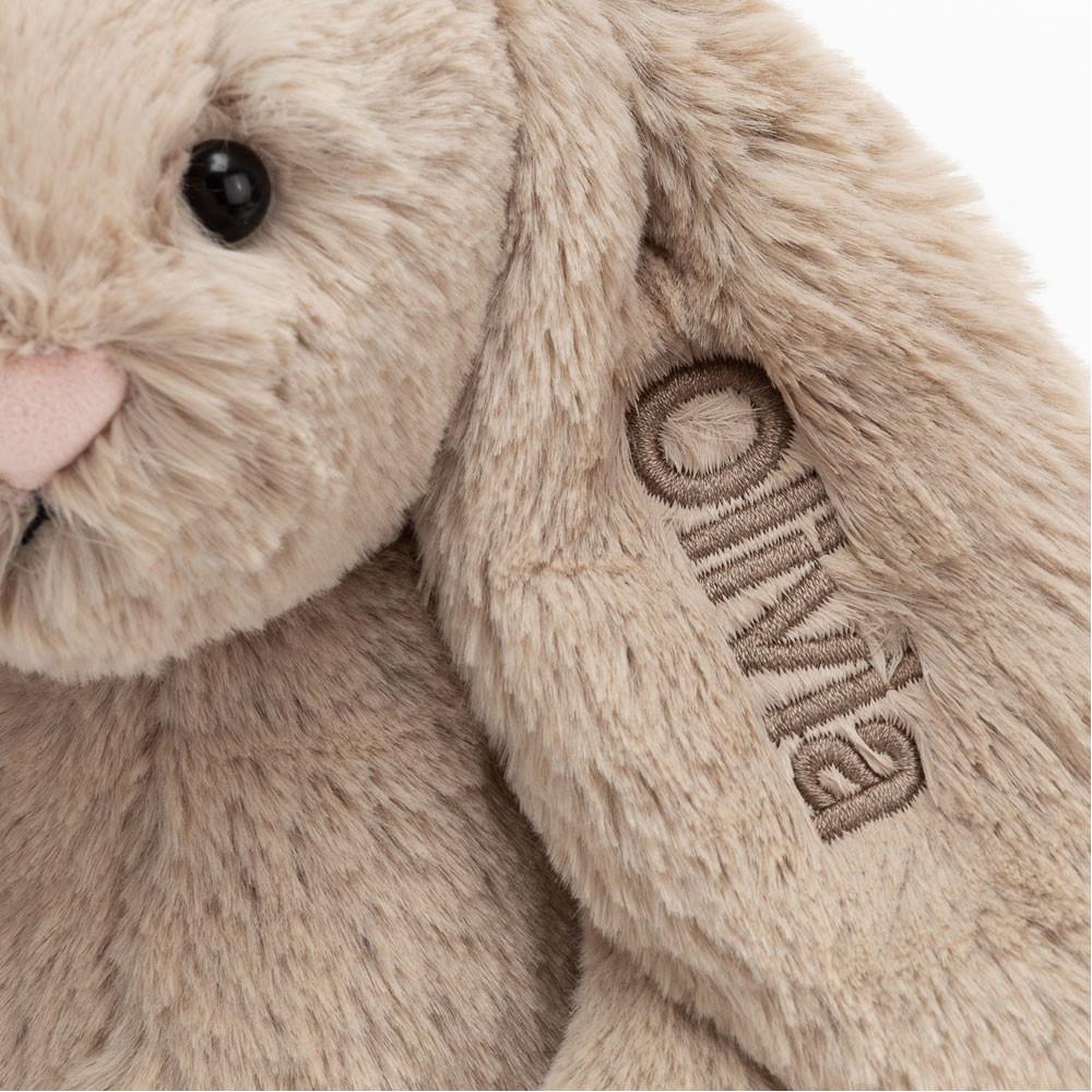 Jellycat Personalised Bashful Bunny Medium 31cm x 12cm x 9cm Baby & Books Beige | Deutschland  924-JUDVMI