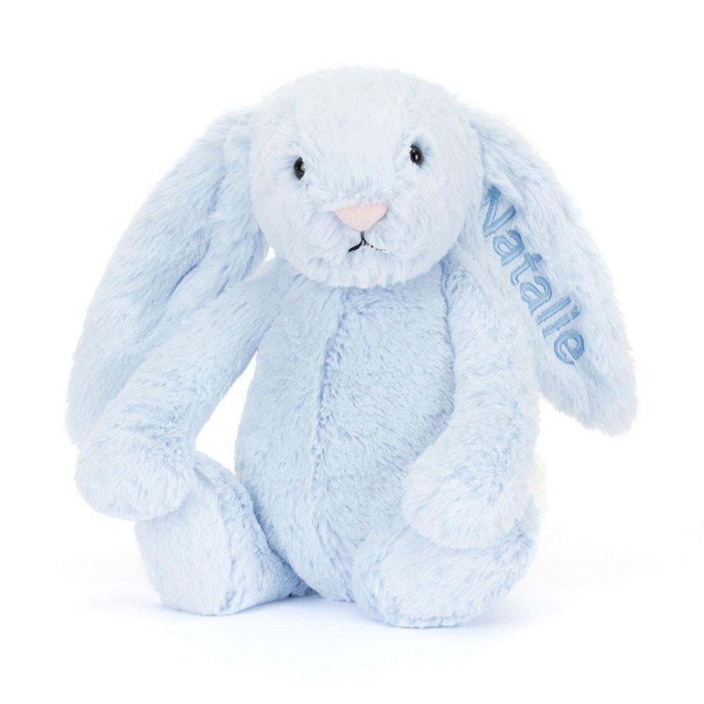 Jellycat Personalised Bashful Bunny Medium 31cm x 12cm x 9cm Baby & Books Blau | Deutschland  862-UMXZWV
