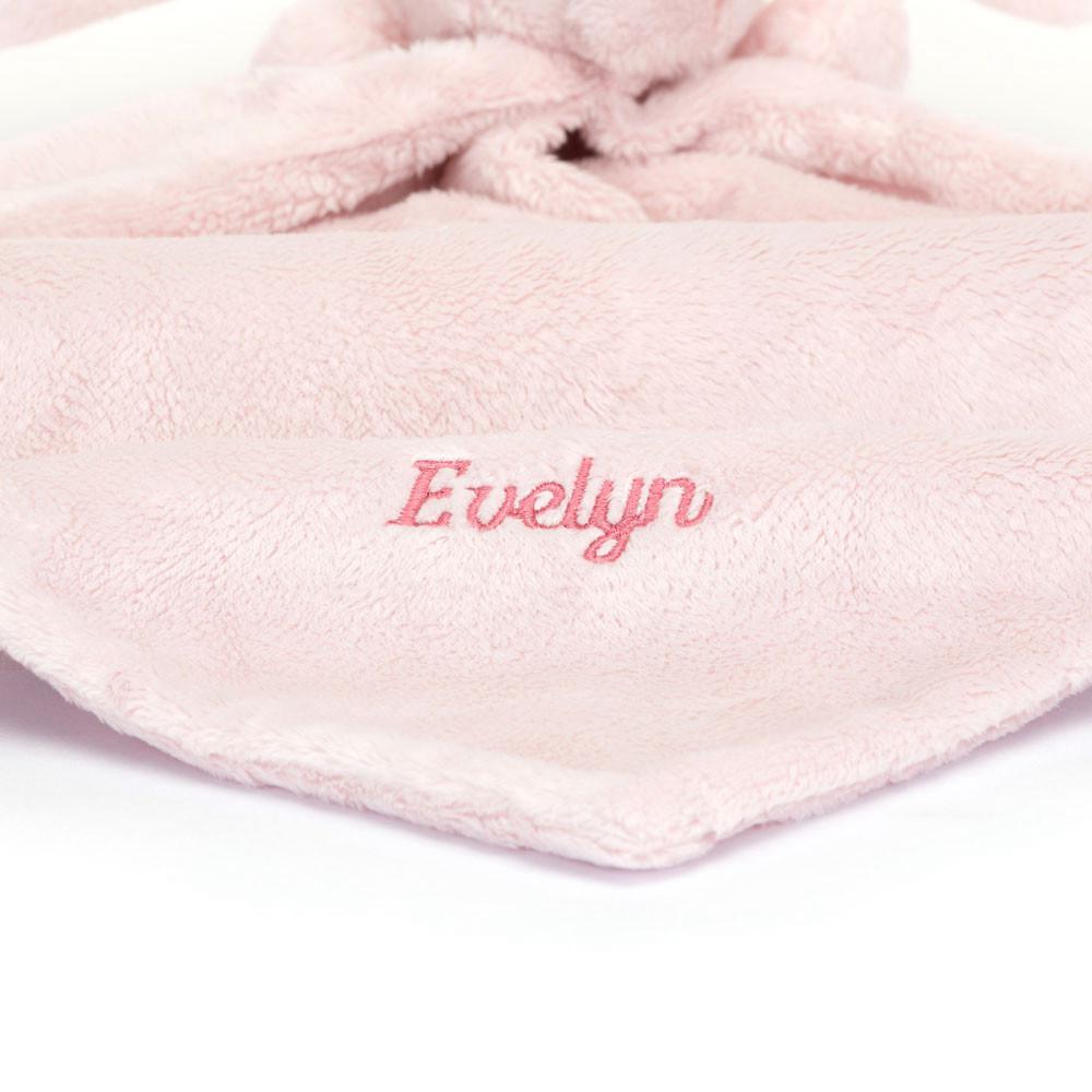 Jellycat Personalised Bashful Bunny Soother 15cm x 34cm x 34cm Baby & Books Rosa | Deutschland  042-VWLOMP