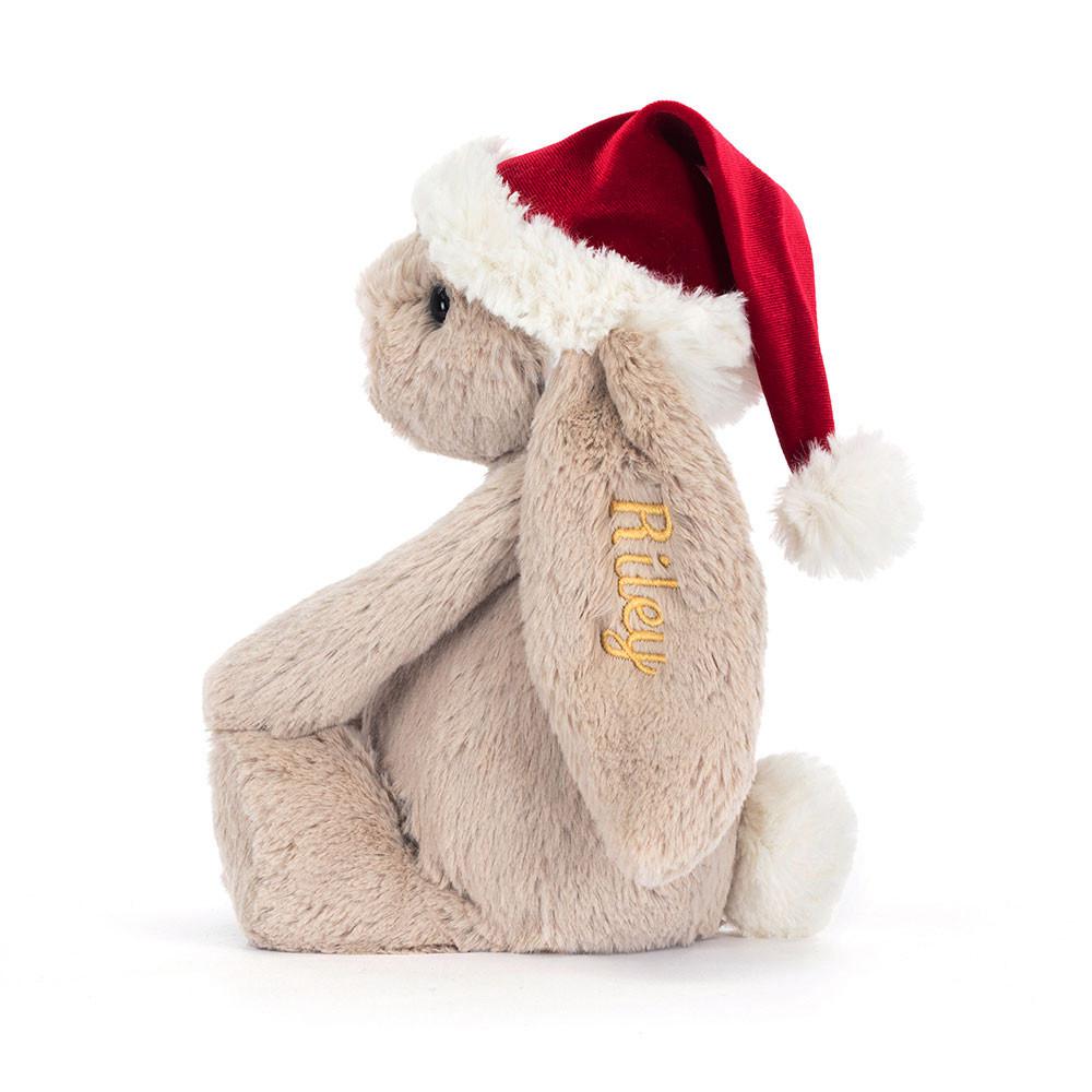 Jellycat Personalised Bashful Christmas Bunny 31cm x 12cm x 9cm Discover Beige | Deutschland  742-DCTKOV