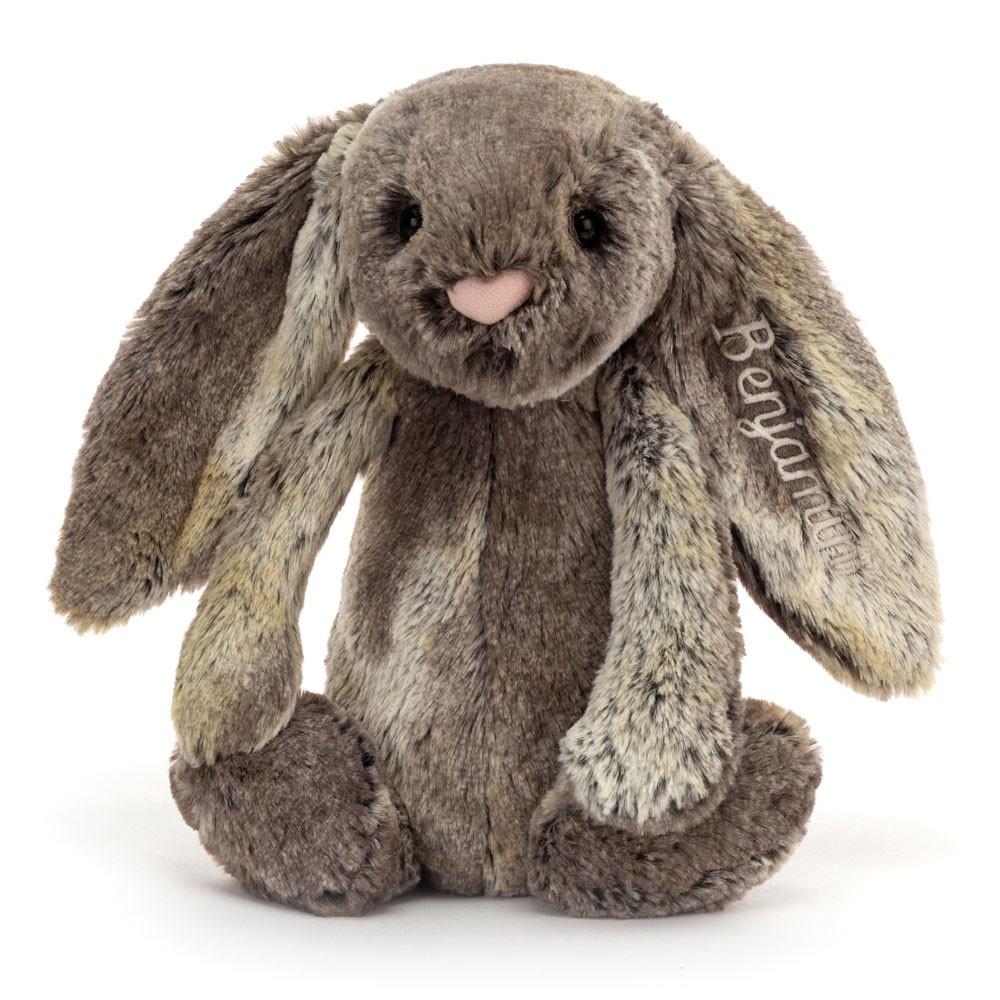 Jellycat Personalised Bashful Cottontail Bunny Medium 31cm x 12cm x 9cm Discover Braun | Deutschland  038-TROALN
