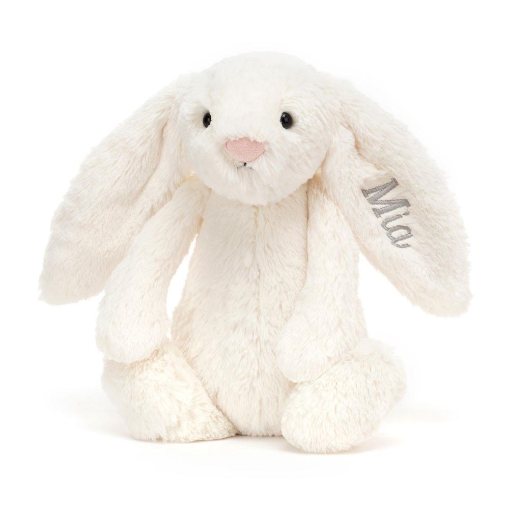 Jellycat Personalised Bashful Cream Bunny Medium 31cm x 12cm x 9cm Discover Weiß | Deutschland  497-KYLDQZ