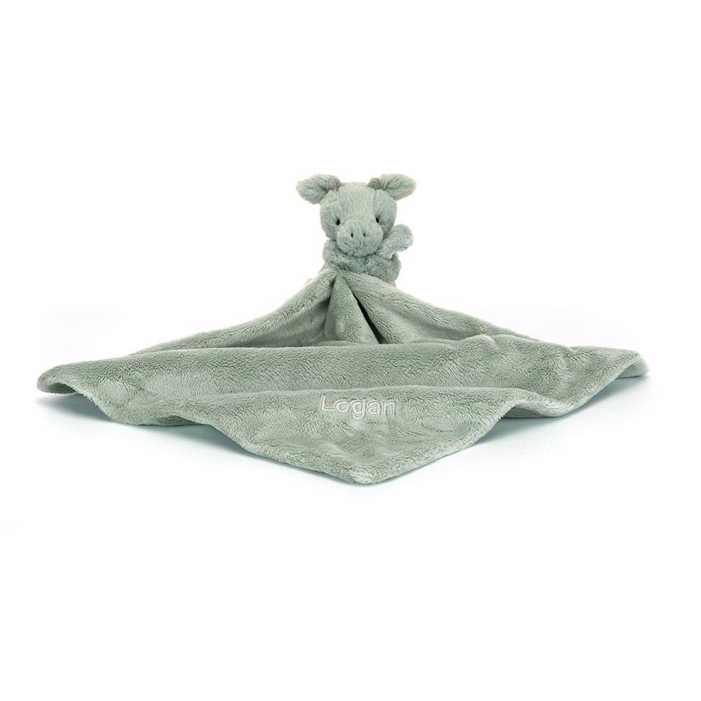 Jellycat Personalised Bashful Dragon Soother 15cm x 34cm x 34cm Baby & Books Grün | Deutschland  293-FESWOB