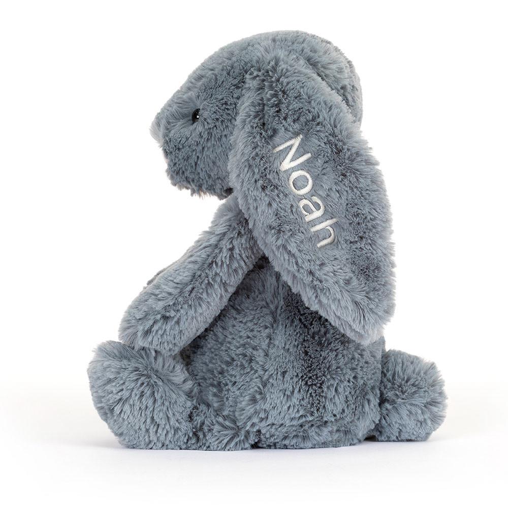 Jellycat Personalised Bashful Dusky Bunny Medium 31cm x 12cm x 9cm Discover Blau | Deutschland  172-NRCVST