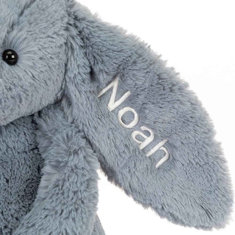 Jellycat Personalised Bashful Dusky Bunny Medium 31cm x 12cm x 9cm Discover Blau | Deutschland  792-EZUAIS