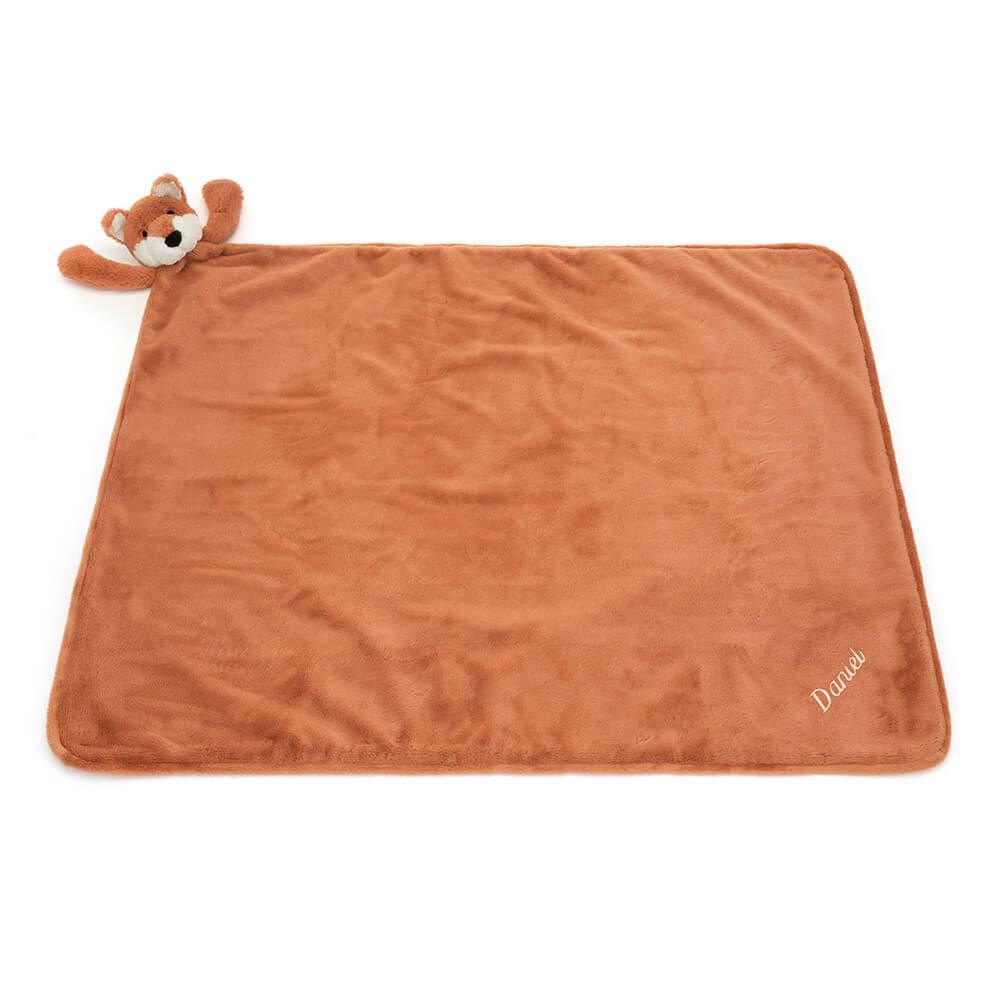 Jellycat Personalised Bashful Fox Cub Blankie 56cm x 70cm x 9cm Baby & Books Orange | Deutschland  139-PXBFVI