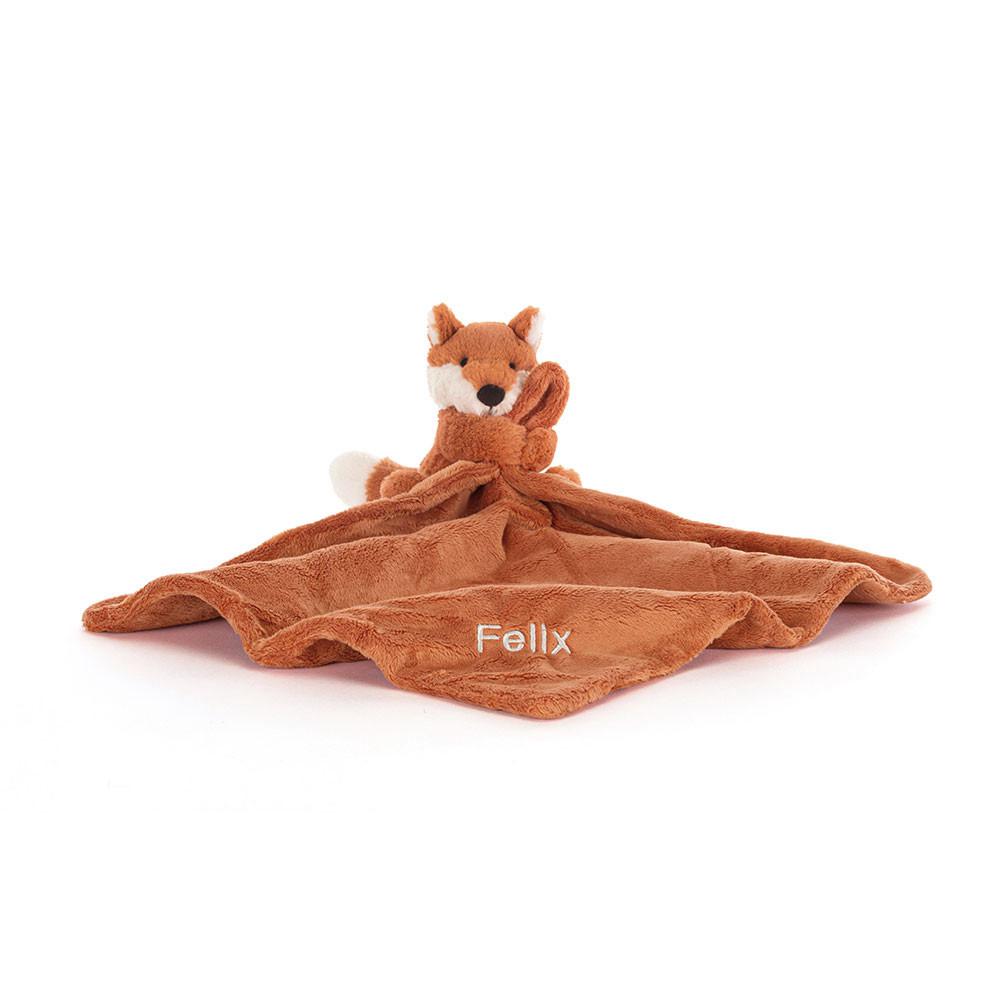 Jellycat Personalised Bashful Fox Cub Soother 15cm x 34cm x 34cm Baby & Books Orange | Deutschland  375-RDBGCJ