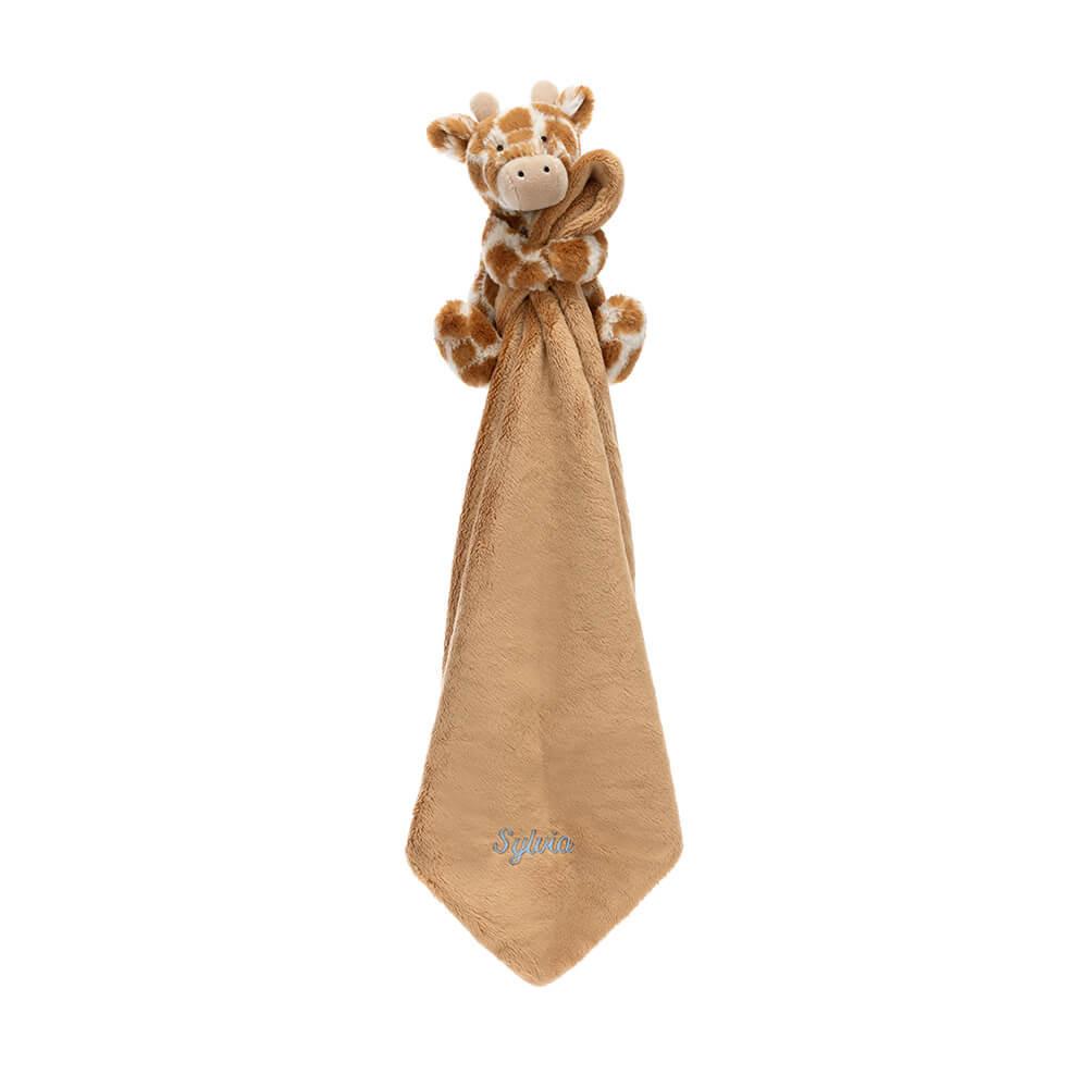 Jellycat Personalised Bashful Giraffe Soother 15cm x 34cm x 34cm Baby & Books Orange | Deutschland  401-THBUSA