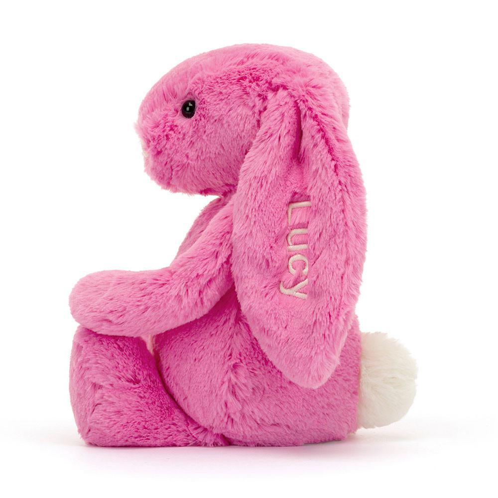 Jellycat Personalised Bashful Hot Bunny Medium 31cm x 12cm x 9cm Discover Rosa | Deutschland  456-CYBIXK