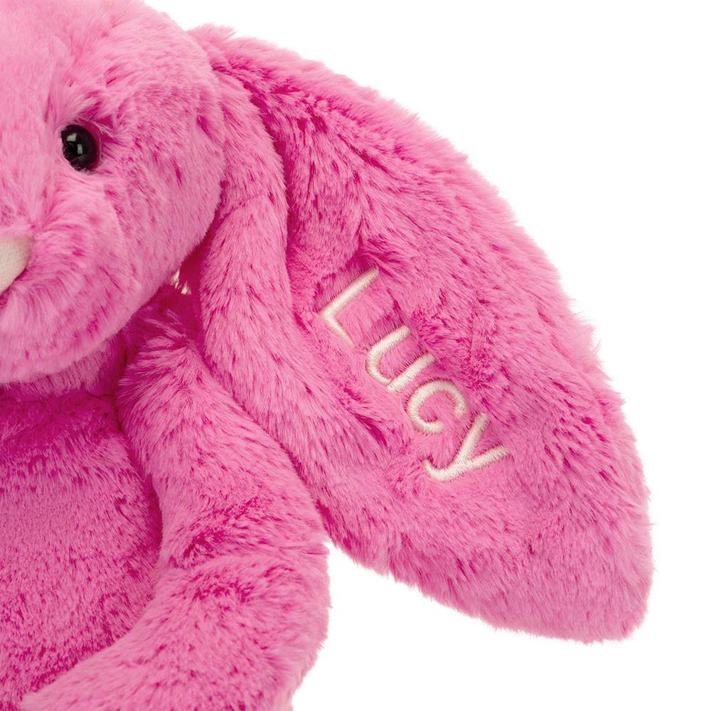 Jellycat Personalised Bashful Hot Bunny Medium 31cm x 12cm x 9cm Discover Rosa | Deutschland  456-CYBIXK