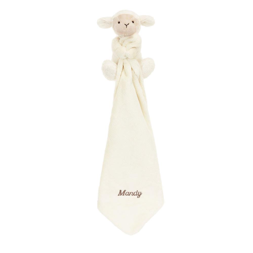 Jellycat Personalised Bashful Lamb Soother 15cm x 34cm x 34cm Baby & Books Weiß | Deutschland  280-KSUTRE
