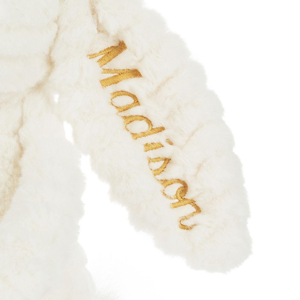 Jellycat Personalised Bashful Luxe Bunny Nimbus 31cm x 12cm x 9cm Discover Weiß | Deutschland  108-TKOUCV
