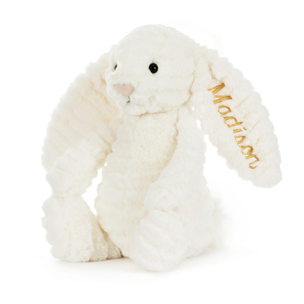 Jellycat Personalised Bashful Luxe Bunny Nimbus 31cm x 12cm x 9cm Discover Weiß | Deutschland  108-TKOUCV