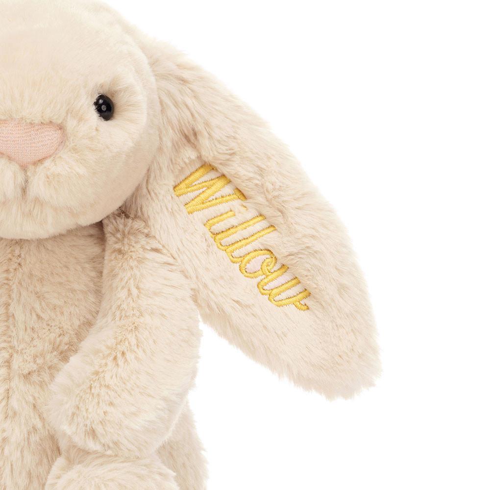 Jellycat Personalised Bashful Luxe Bunny Willow Medium 31cm x 12cm x 9cm Discover Beige | Deutschland  789-BTSQHY
