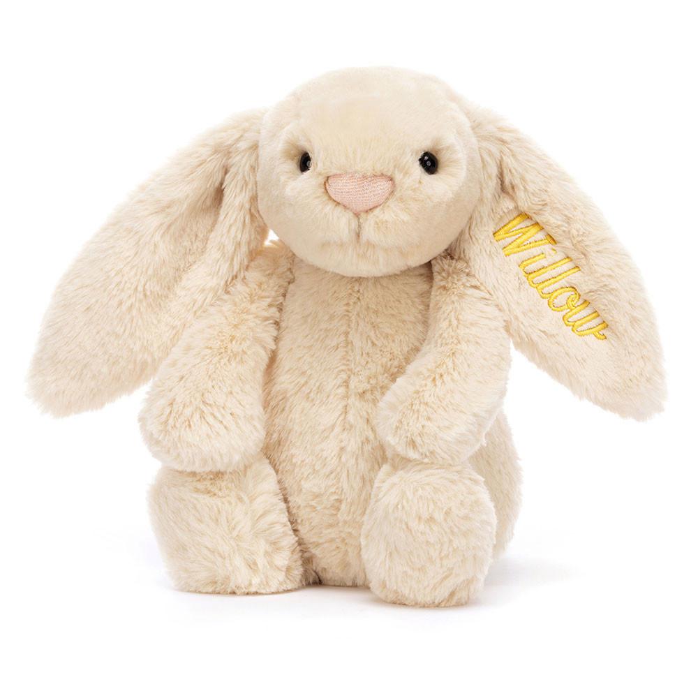 Jellycat Personalised Bashful Luxe Bunny Willow Medium 31cm x 12cm x 9cm Discover Beige | Deutschland  789-BTSQHY