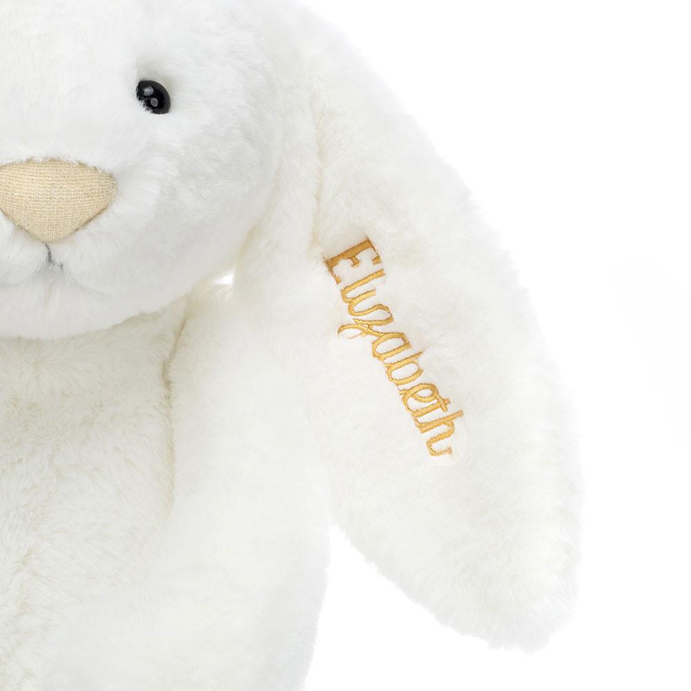 Jellycat Personalised Bashful Luxe Bunny Luna Huge 31cm x 12cm x 9cm Discover Weiß | Deutschland  146-LKQBMH
