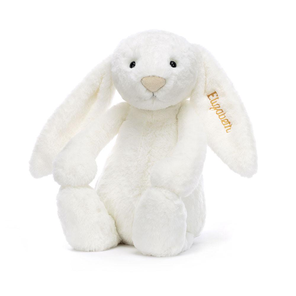 Jellycat Personalised Bashful Luxe Bunny Luna Huge 31cm x 12cm x 9cm Discover Weiß | Deutschland  146-LKQBMH