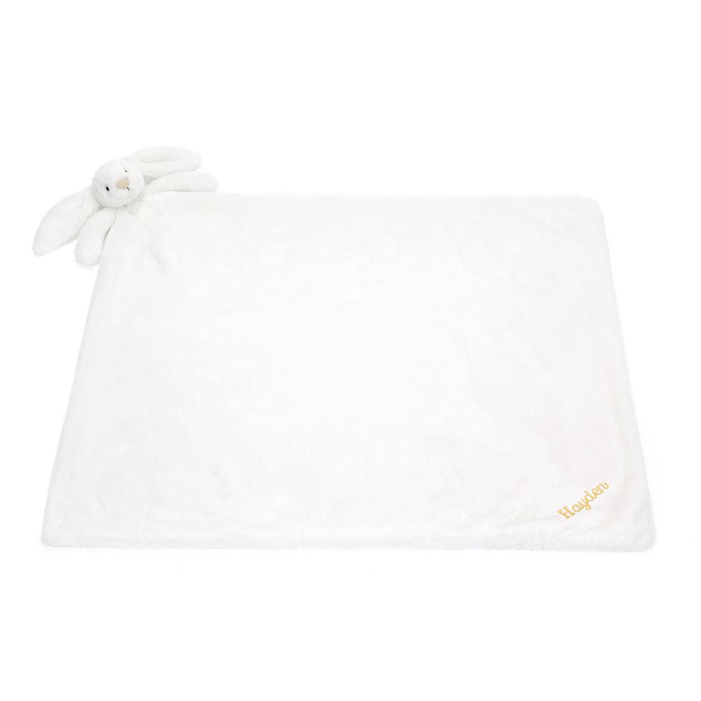 Jellycat Personalised Bashful Luxe Bunny Luna Blankie 56cm x 70cm x 9cm Baby & Books Weiß | Deutschland  904-UYZOWL