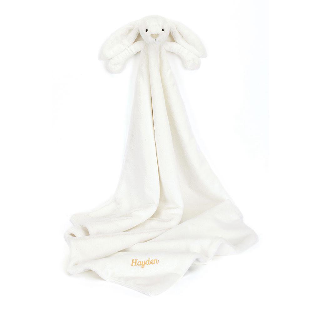 Jellycat Personalised Bashful Luxe Bunny Luna Blankie 56cm x 70cm x 9cm Baby & Books Weiß | Deutschland  904-UYZOWL