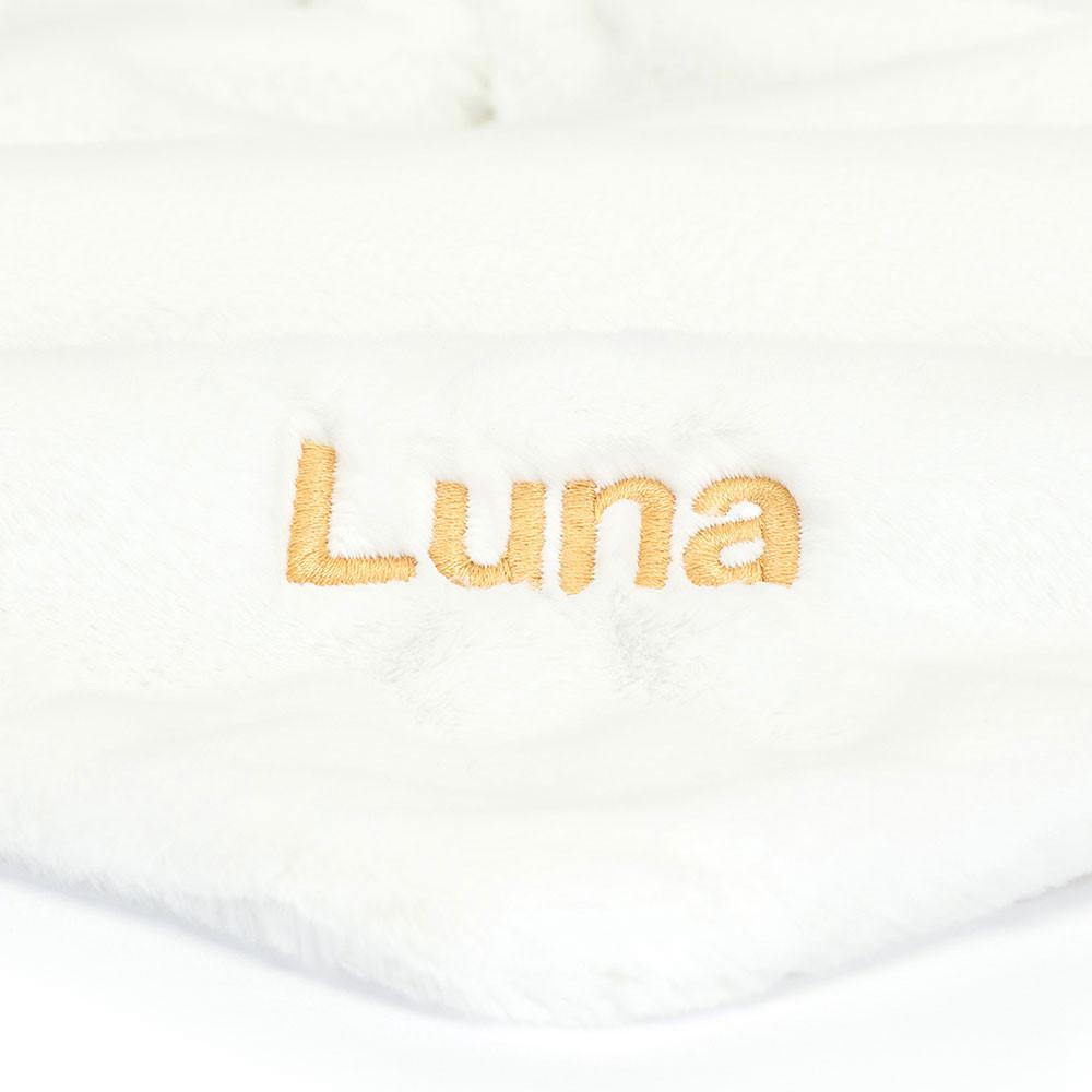 Jellycat Personalised Bashful Luxe Bunny Luna Soother 15cm x 34cm x 34cm Baby & Books Weiß | Deutschland  592-SBAIVU