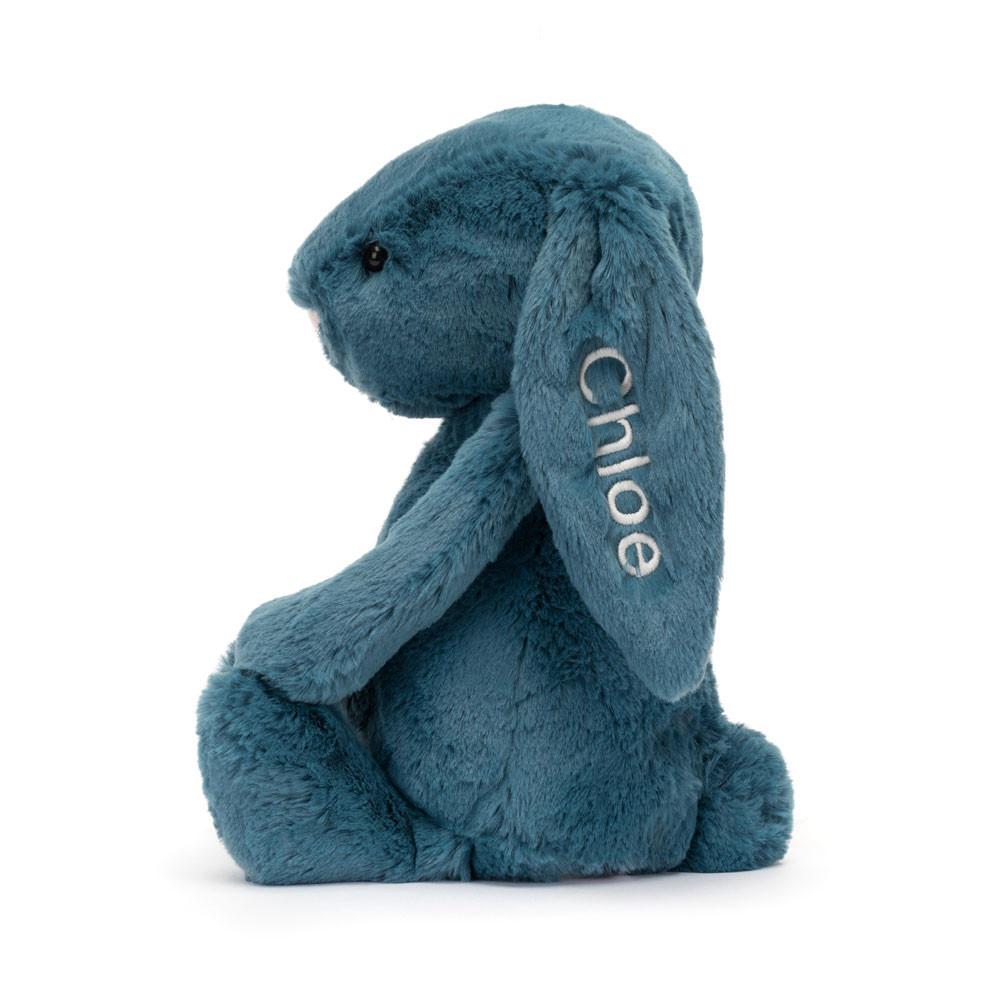 Jellycat Personalised Bashful Mineral Bunny Medium 31cm x 12cm x 9cm Discover Blau | Deutschland  510-YRACIH