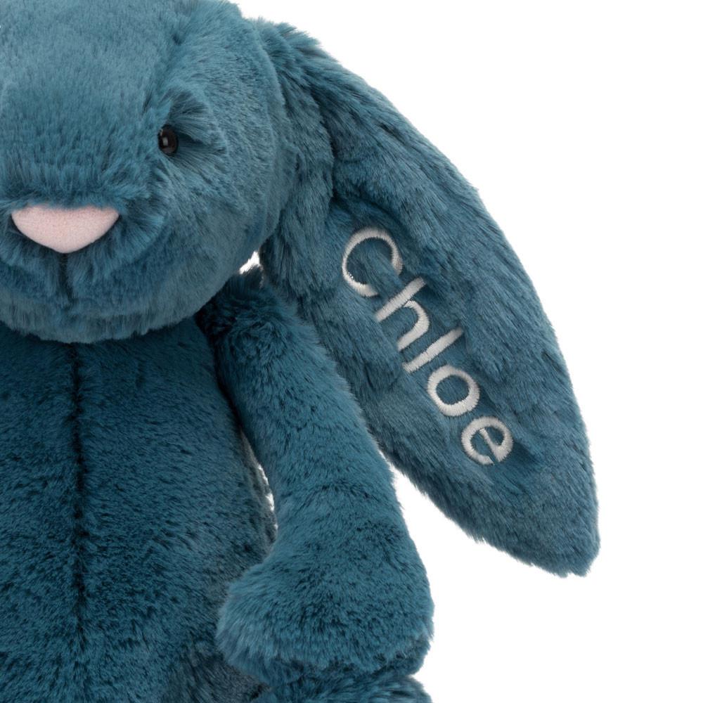 Jellycat Personalised Bashful Mineral Bunny Medium 31cm x 12cm x 9cm Discover Blau | Deutschland  510-YRACIH