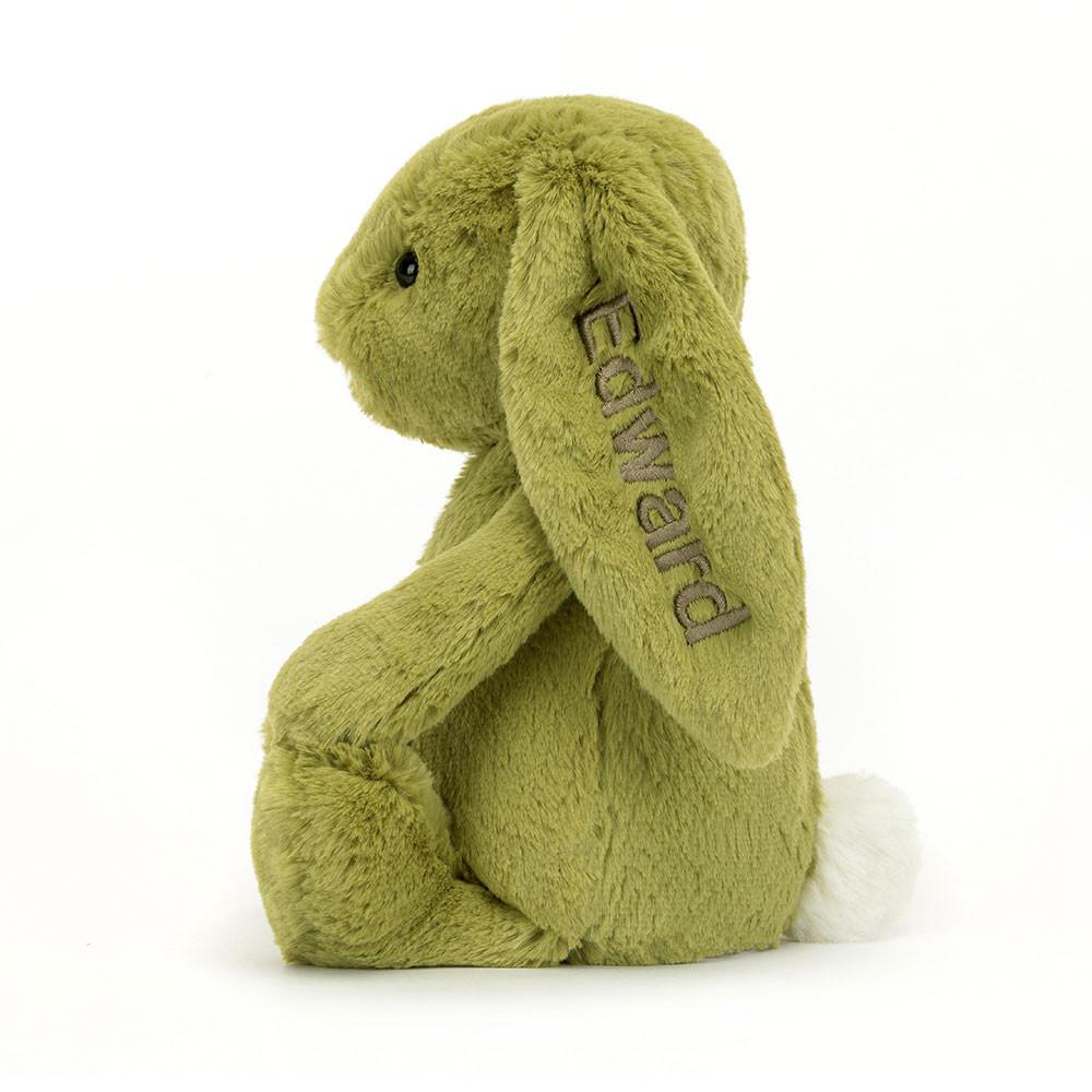 Jellycat Personalised Bashful Moss Bunny Medium 31cm x 12cm x 9cm Discover Grün | Deutschland  397-ULSOAR
