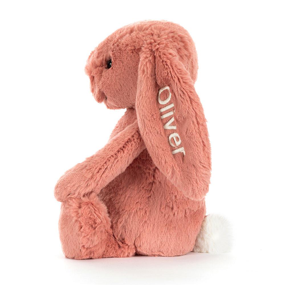 Jellycat Personalised Bashful Sorrel Bunny Medium 31cm x 12cm x 9cm Discover Orange | Deutschland  879-FVIYKS