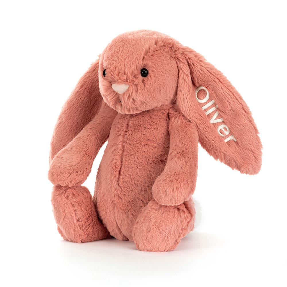 Jellycat Personalised Bashful Sorrel Bunny Medium 31cm x 12cm x 9cm Discover Orange | Deutschland  879-FVIYKS