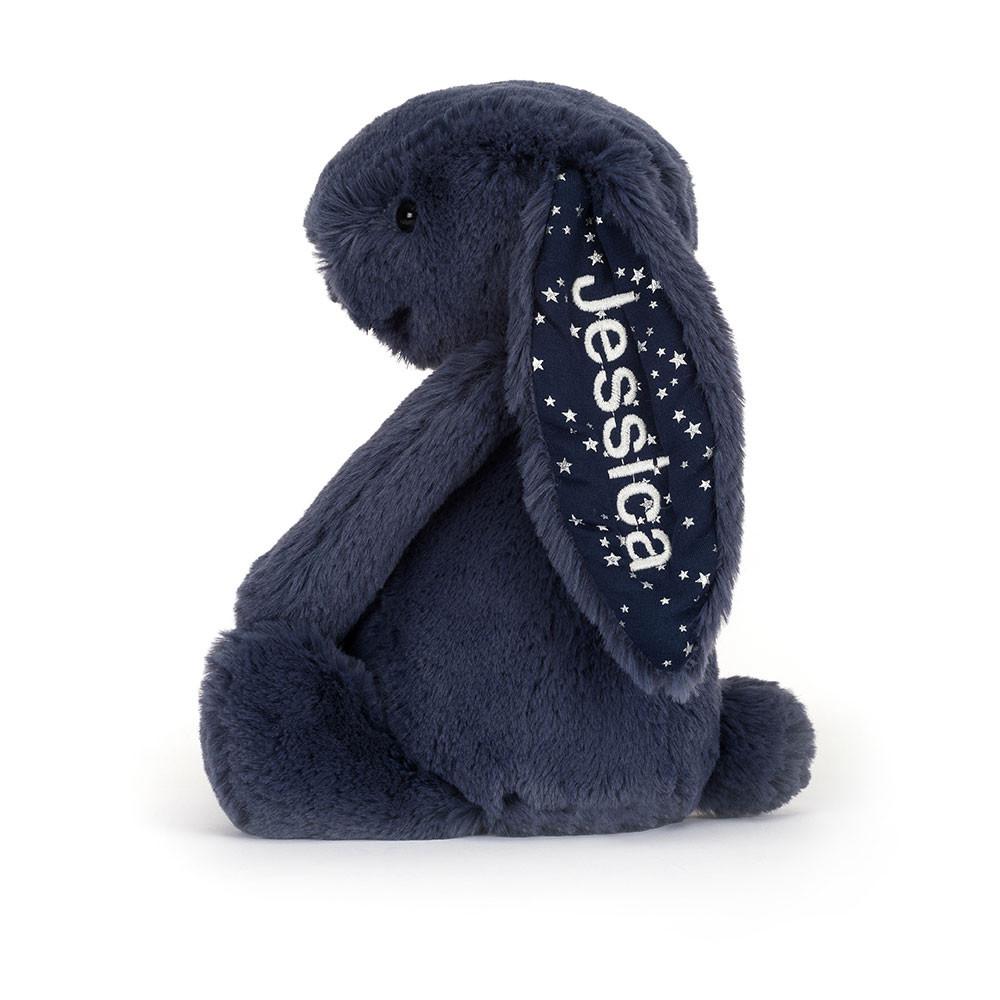Jellycat Personalised Bashful Stardust Bunny Medium 31cm x 12cm x 9cm Discover Blau | Deutschland  413-XJQFDN