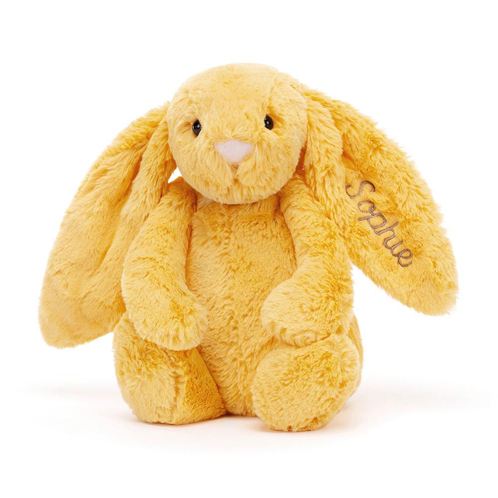Jellycat Personalised Bashful Sunshine Bunny Medium 31cm x 12cm x 9cm Discover Gelb | Deutschland  687-HDGUAP