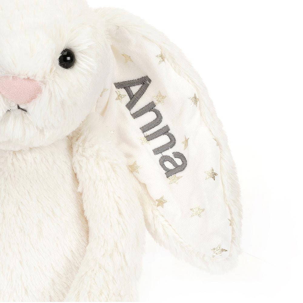 Jellycat Personalised Bashful Twinkle Bunny Medium 31cm x 12cm x 9cm Discover Weiß | Deutschland  824-MQNRKU