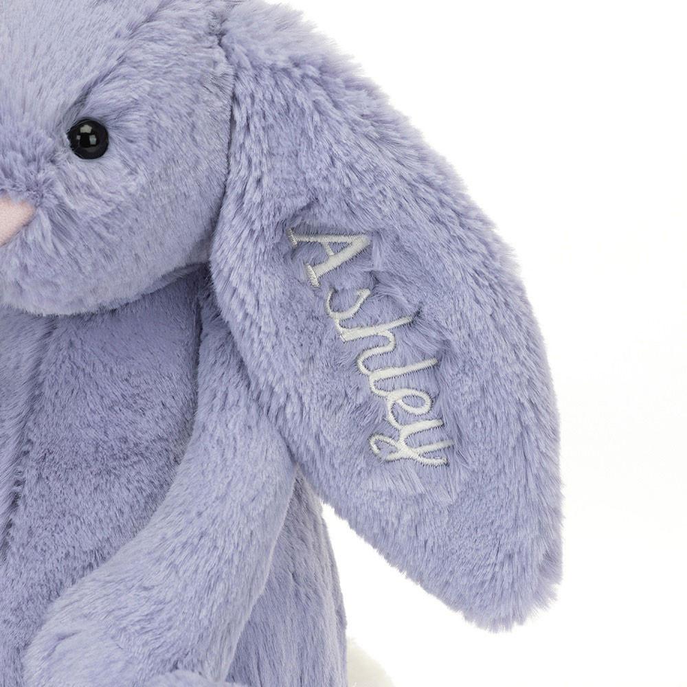 Jellycat Personalised Bashful Viola Bunny Medium 31cm x 12cm x 9cm Discover Lila | Deutschland  562-SWMZQY