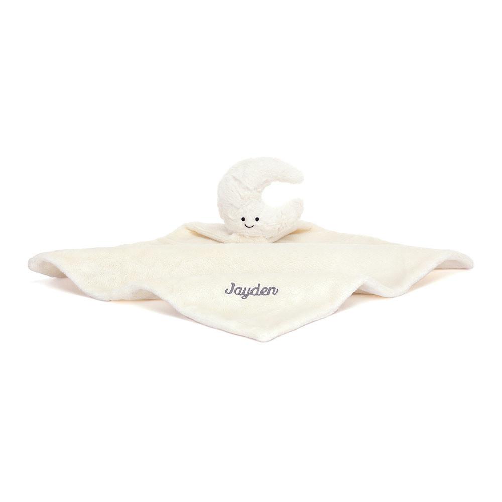Jellycat Personalised Moon Soother 10cm x 34cm x 34cm Baby & Books Weiß | Deutschland  971-SRKNOQ